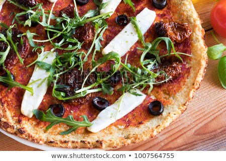 Stock fotó: Gluten Free Grain Free Pizza Made From Cauliflower And Almond Flour