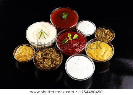 Сток-фото: Set Of Different Sauces Mustard Ketchup Mayonnaise