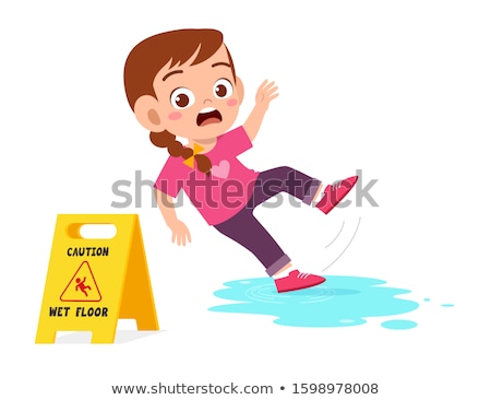 [[stock_photo]]: Girl Slipping On Wet Floor