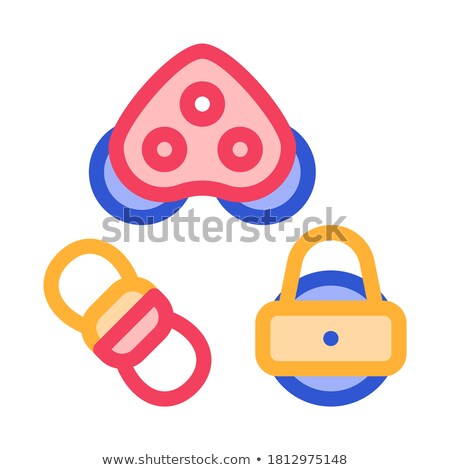 Stock fotó: Rollers Detail Rope Movement Equipment Vector Icon