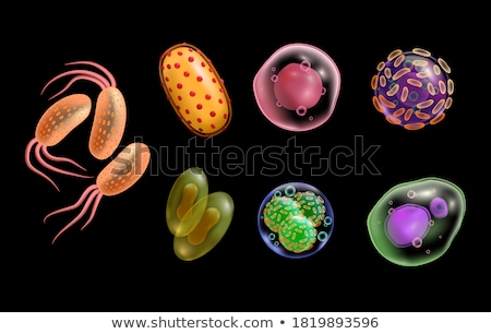 Foto d'archivio: Microscopic Bacterium Organism Vector Sign Icon