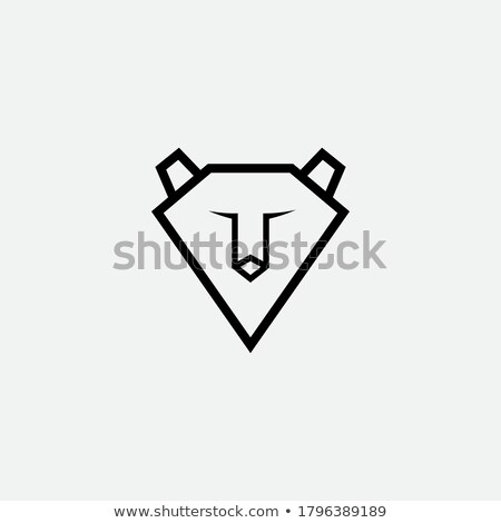 Stock fotó: Fox Or Dog Or Wolf Face Simple Line Logo Design Minimalist