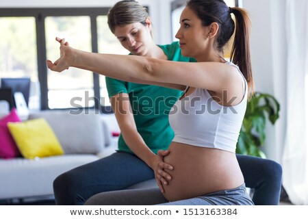 Zdjęcia stock: Pregnant Woman Stretching