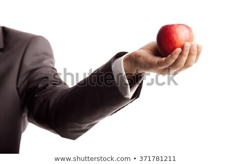 Zdjęcia stock: Businessman Holding Red Apple