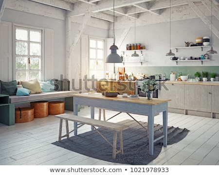 Foto stock: Beautiful Provence Home Interior Wooden Room
