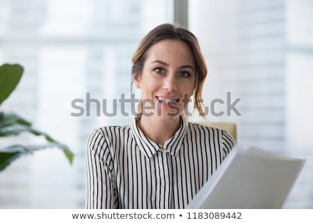 Foto stock: Ovem · Mulher · De · Negócios · Atraente