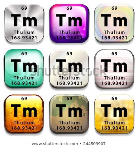 Zdjęcia stock: A Periodic Table Button Showing The Thulium