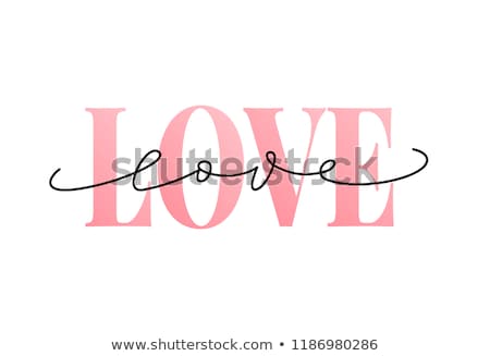 Stock fotó: Vector Love Text