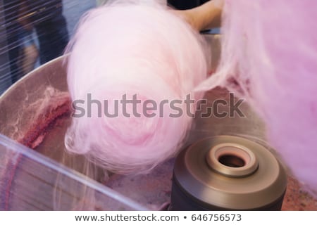 Stock fotó: Fairy Floss Cotton Candy Or Candy Floss On A Stick