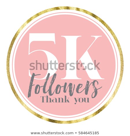 Stockfoto: Social Media 5000 Followers Thank You Message Design