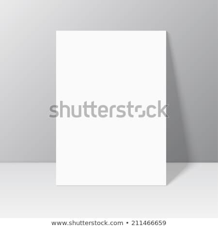 Stock photo: White Blank Business Card Near Wall