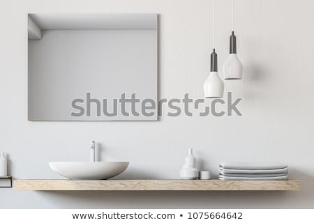 Foto stock: Mirror In The Bathroom