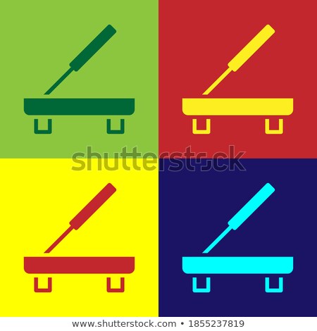Foto stock: Traditional Burning Wooden Stick Color Vector