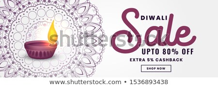 Foto stock: Awesome Diwali Sale And Discount Banner Design