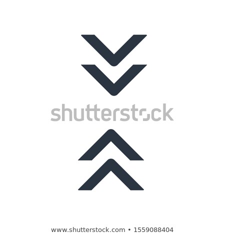 Сток-фото: Double Chevron Arrows Directed Vertically Towards Each Other Stock Vector Illustration Isolated On