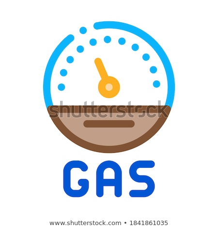 Zdjęcia stock: Engine Gas Indicator Icon Vector Outline Illustration