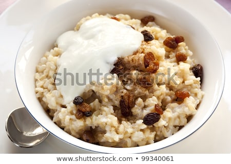 Stock photo: Brown Rice Porridge With Sultanas