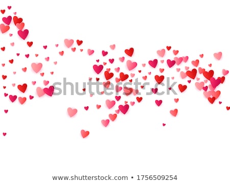 Stok fotoğraf: Wedding Greeting Card With Ruby Heart Vector Illustration