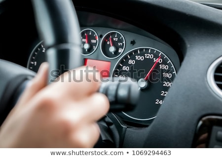 Сток-фото: Speed Limitation On A Steering Wheel In Modern Car