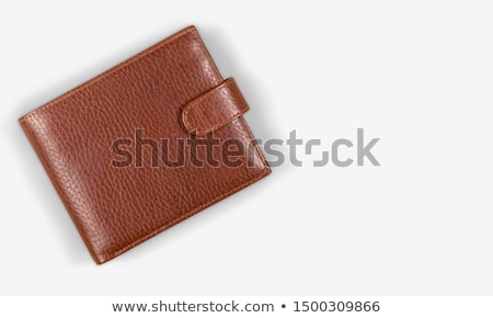 Stok fotoğraf: Leather Wallet Full Of Dollar Banknotes