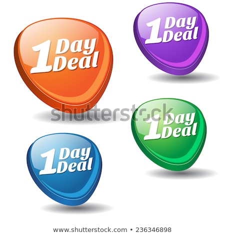 ストックフォト: 1 Day Deal Purple Vector Icon Button