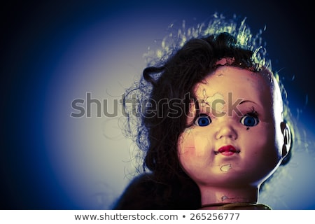 Stock fotó: Head Of Beatiful Scary Doll Like From Horror Movie