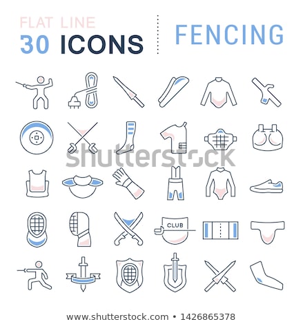 Stok fotoğraf: Fencing Line Icon