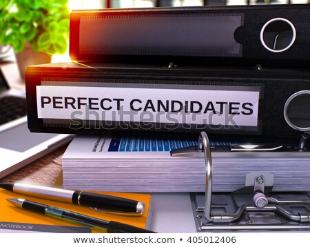 Foto stock: Perfect Candidates On Black Office Folder Toned Image