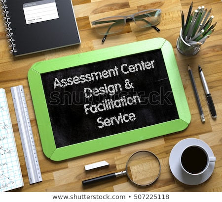 Stockfoto: Assessment Center Design And Facilitation Service Concept 3d