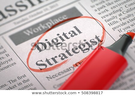 Stockfoto: Digital Strategist Wanted 3d