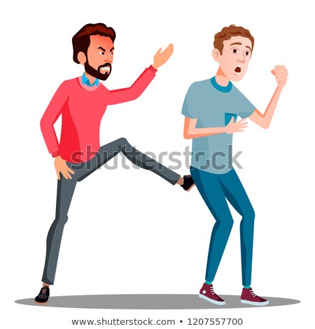 Stock fotó: Business Loser Gets A Kick Vector Isolated Illustration