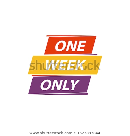 Zdjęcia stock: Only One Week Special Discount Vector Illustration