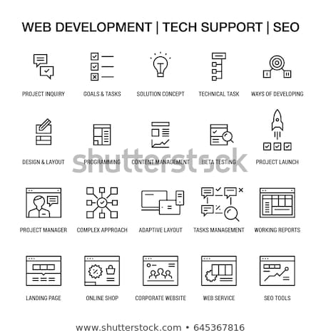 Foto stock: Drawing Online Task Management Concept