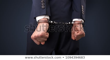 Stock foto: Arrested Man With Balance On The Background