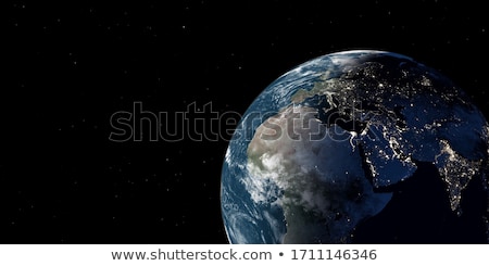 [[stock_photo]]: Realistic Earth From Space Showing Africa Europe And Asia