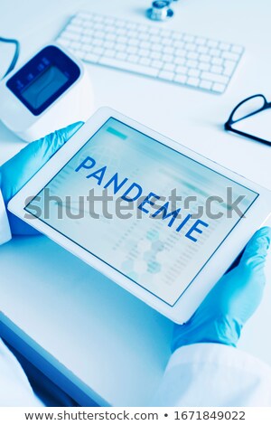 Stock photo: Text Pandemic In German Dutch Czech And Romanian