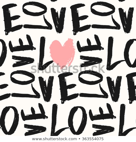 ストックフォト: Seamless Stylish Pattern With Pastel Hand Drawn Hearts Vector