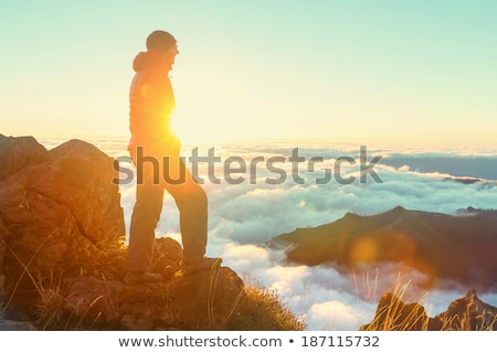 Stock fotó: Mountain Peak Pico Ruivo At Madeira Island Portugal