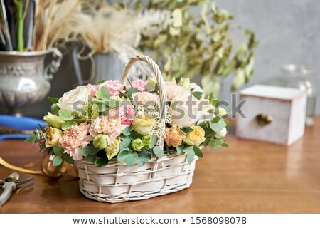 Stok fotoğraf: Basket Spring Flowers