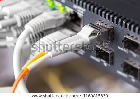 Stock fotó: Network Cables - Horizontal Close Up