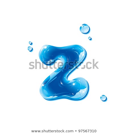 Stock fotó: Abc Series - Water Liquid Alphabet - Small Letter Z  