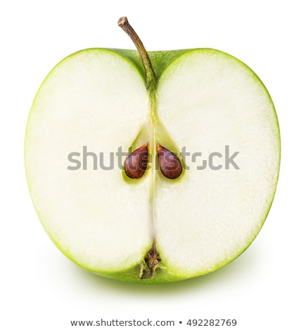 Сток-фото: Green Apple With Half Apple