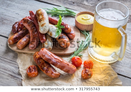 Stockfoto: Sausages And Beer