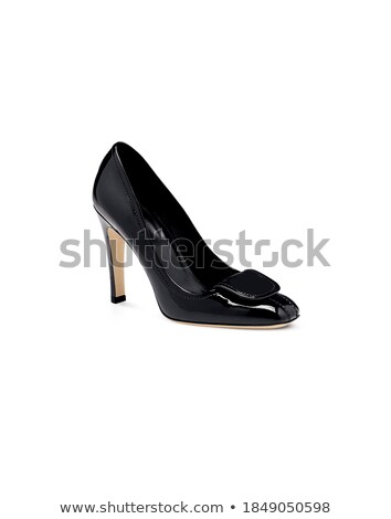 Foto stock: Close Up Shot Of A Black Fetish Shoe