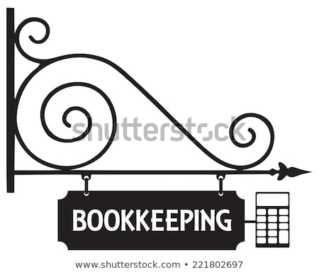 Stock photo: Street Sign Bookkeeping