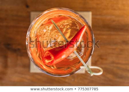 Сток-фото: Red Hot Chili Peppers In Glass