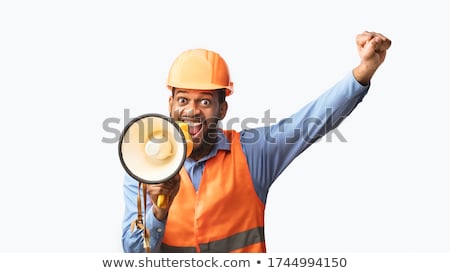 Stok fotoğraf: Business Man With Megaphone