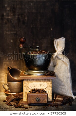 Foto stock: Tiill · Life · com · antigo · moedor · de · café