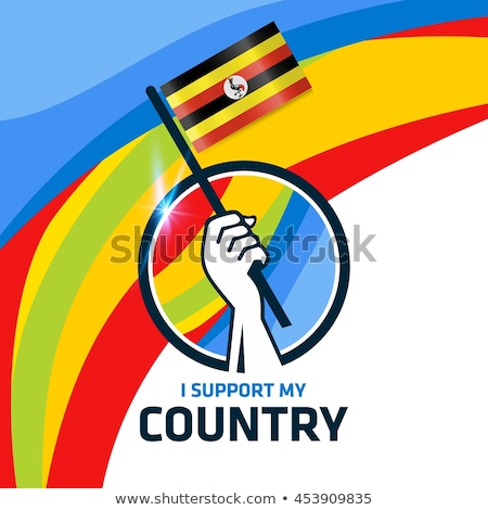 Foto stock: Brazil And Uganda Flags