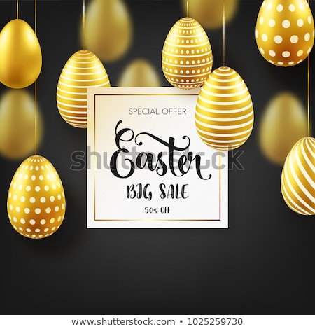 Stok fotoğraf: Golden Spring Design Vector Illustration Big Spring Sale